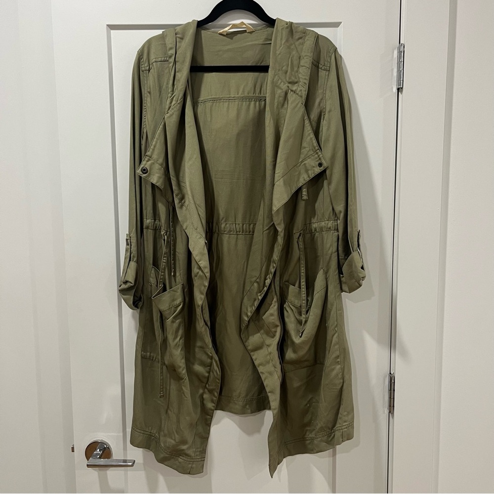 Small Olive Green Hollister Trench Jacket